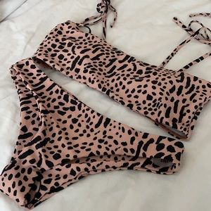 NWOT Cheeky Cheetah Bikini Set